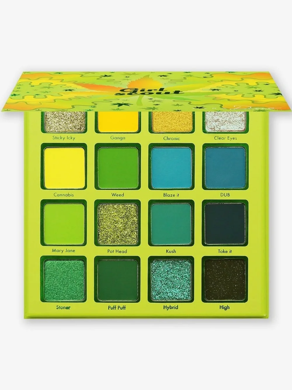 Girl Scout Eyeshadow Palette - Vibrant Lime & Yellow